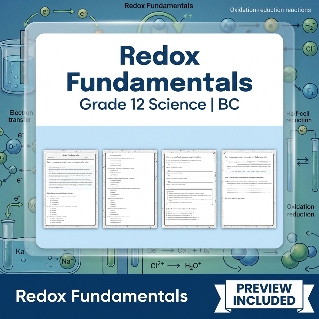 Grade 12 Science Full Year Bundle | Thermochemistry, Earth Systems, Genetics — included worksheet 5