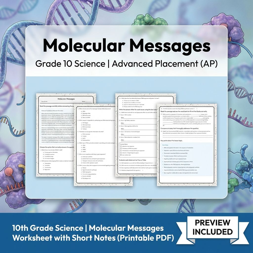 Grade 10 Science Unit Bundle | Genetics, Ecology & Cellular Biology Worksheets — included worksheet 2