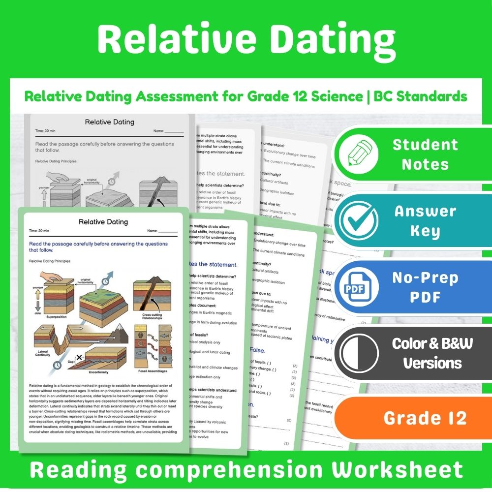 Grade 12 Science Mini Bundle – Plate Tectonics & Geoscience Assessment — included worksheet 5