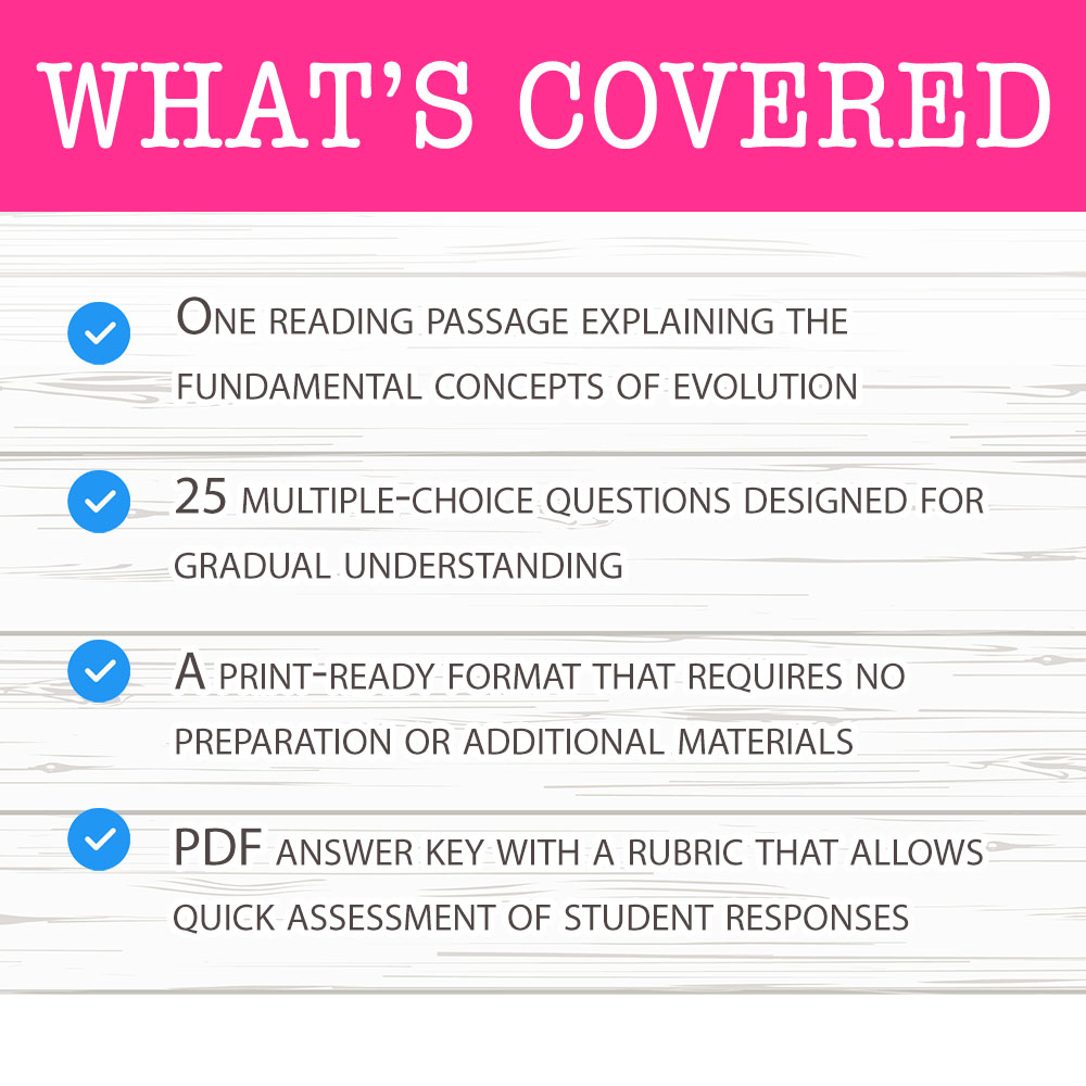 Grade 9 Science worksheet worksheet — Grade 9 Science — Evolution Basics Worksheet for Mastery — page 2