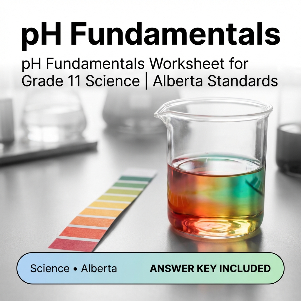 pH Fundamentals Worksheet for Grade 11 Science | Alberta Standards