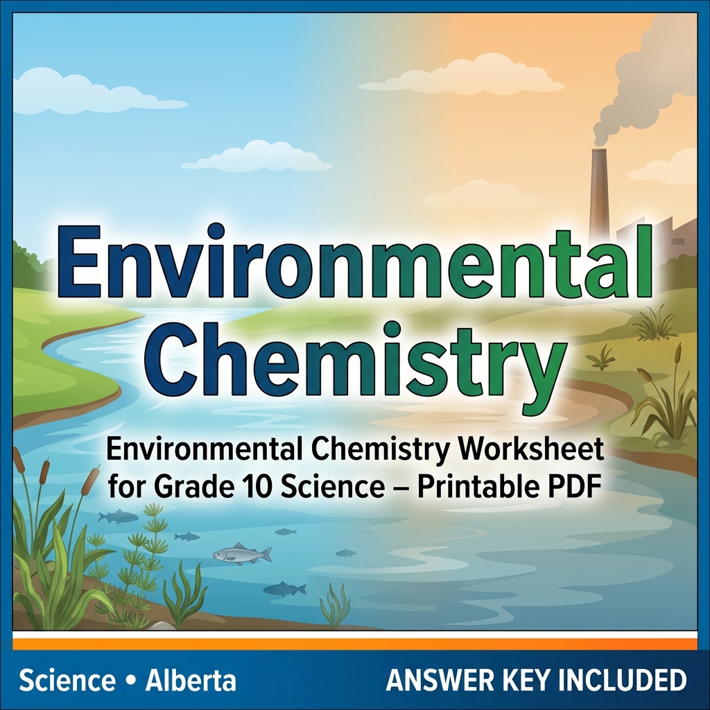 Environmental Chemistry Worksheet for Grade 10 Science – Printable PDF