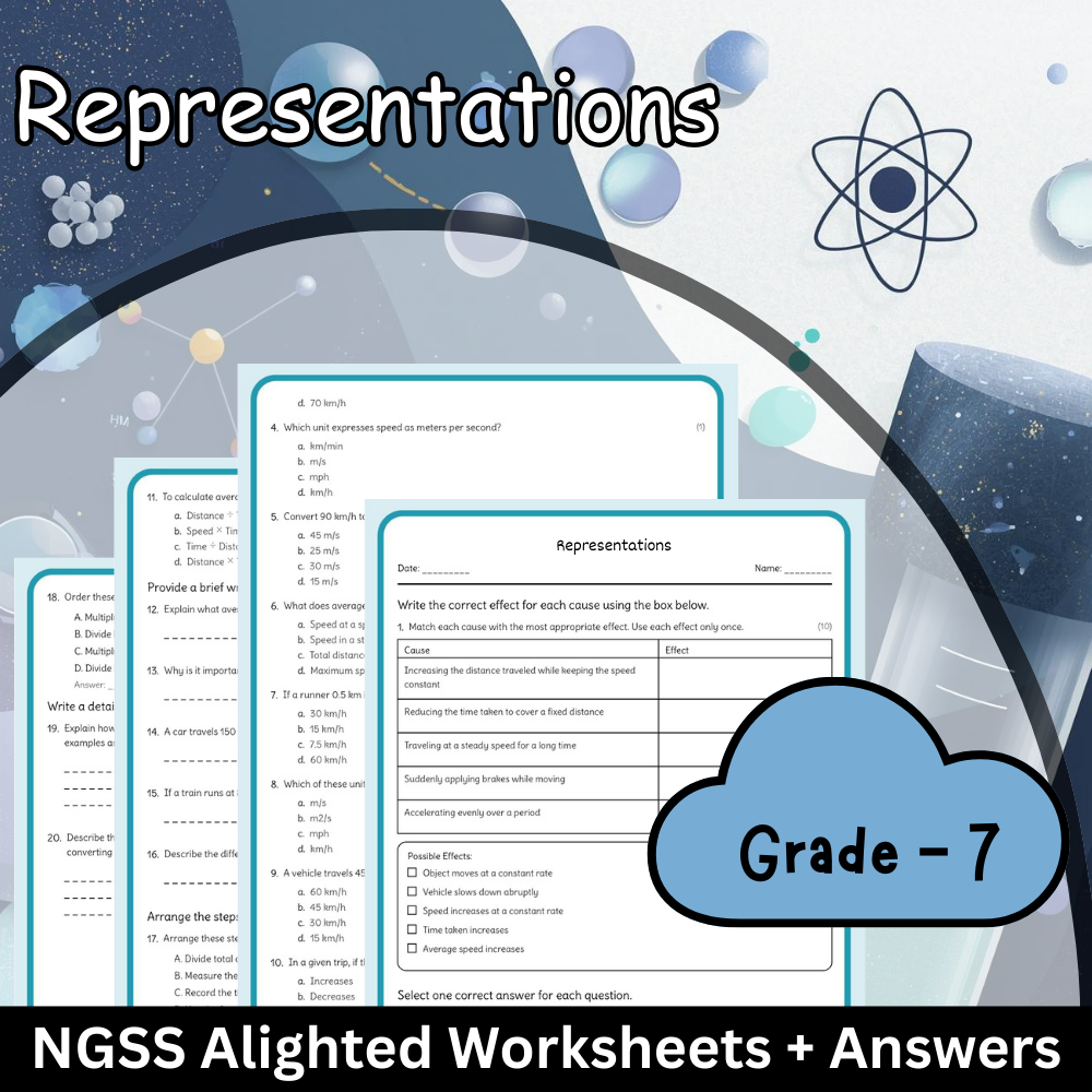 Grade 7 Science | Representations Worksheet (Answer Key) – NGSS Alignment