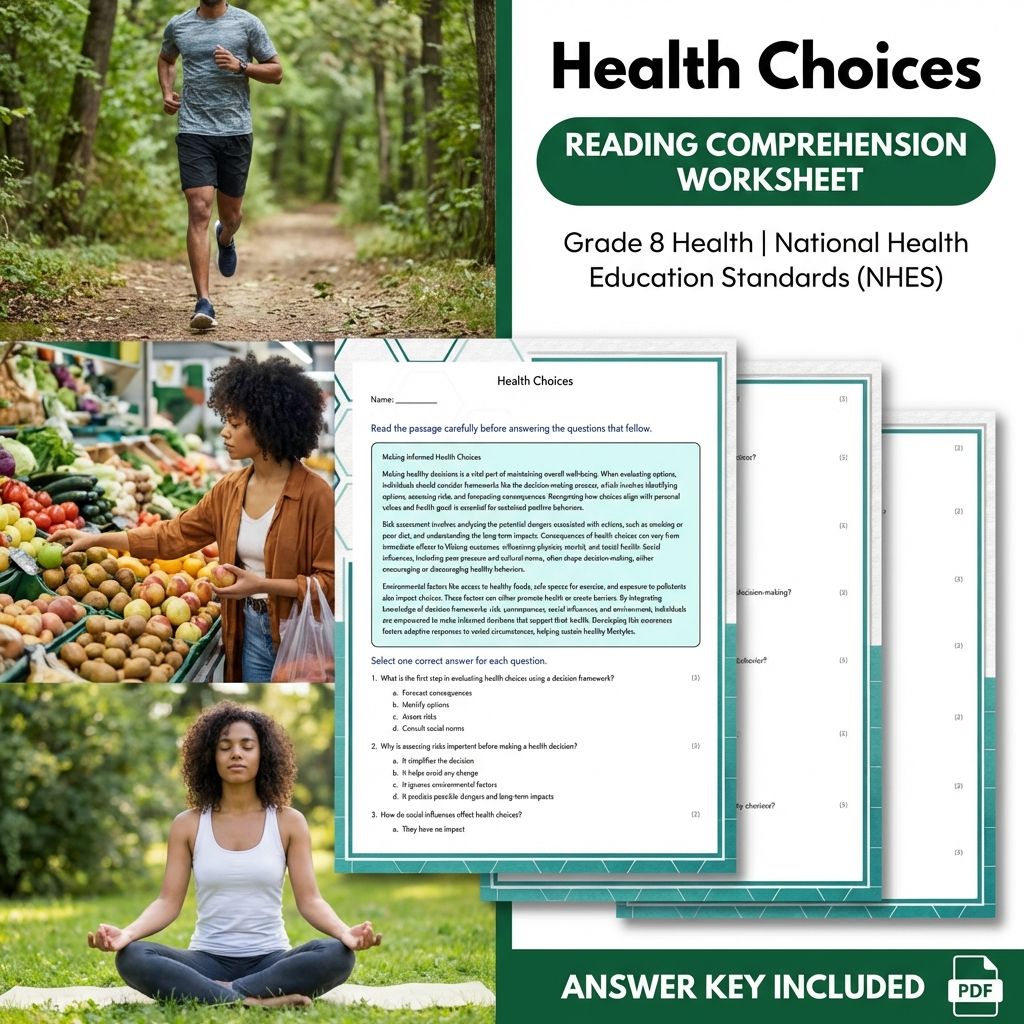 Grade 8 Health Worksheet Bundle – Body Systems, Wellness & Communication Strategies — included worksheet 4