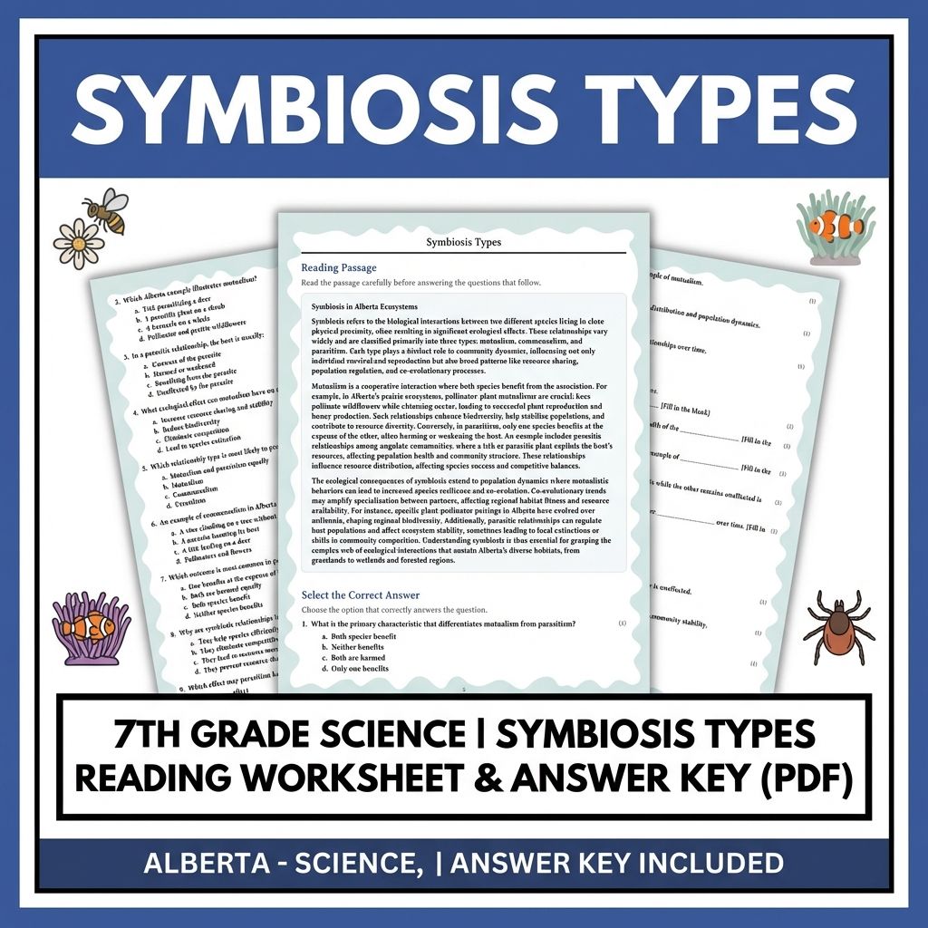 Grade 7 Science Worksheet Pack | Energy, Matter & Ecosystem Concepts — included worksheet 5