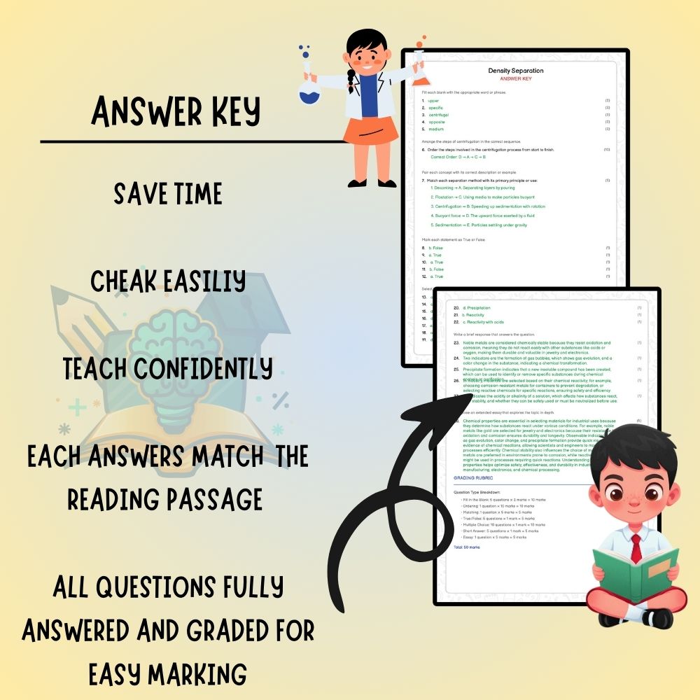 Grade 7 Science worksheet worksheet — Grade 7 Science | Density Separation Worksheet (PDF) – Ontario Standards — page 2