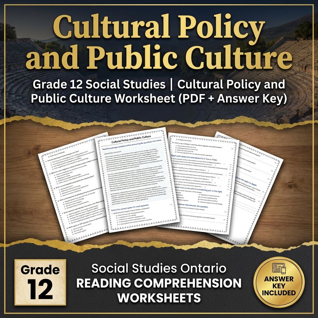 Grade 12 Social Studies | Cultural Policy and Public Culture (PDF + Answer Key)