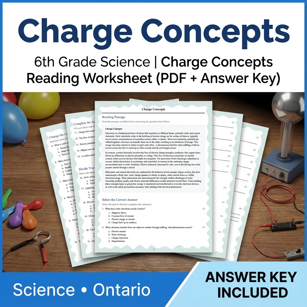 Grade 6 Science – Ecology, Circuits, Astronomy & More (PDF + Answer Key ) — included worksheet 3