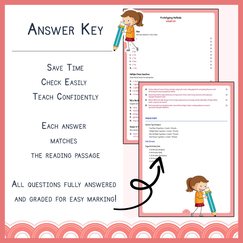 Grade 9 Science worksheet worksheet — Grade 9 Science | Prototyping Methods Worksheet & Answer Key (PDF) — page 3
