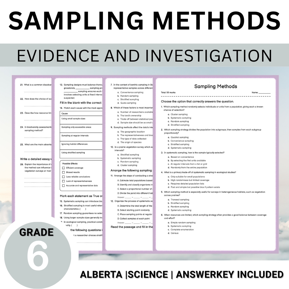 Grade 6 Science Worksheet Bundle – Comprehensive Assessment & Practice Pack — included worksheet 7