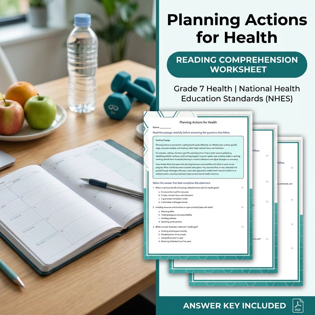 Grade 7 Health Curriculum Bundle | Body Systems, Digital Literacy & Wellness Worksheets — included worksheet 3
