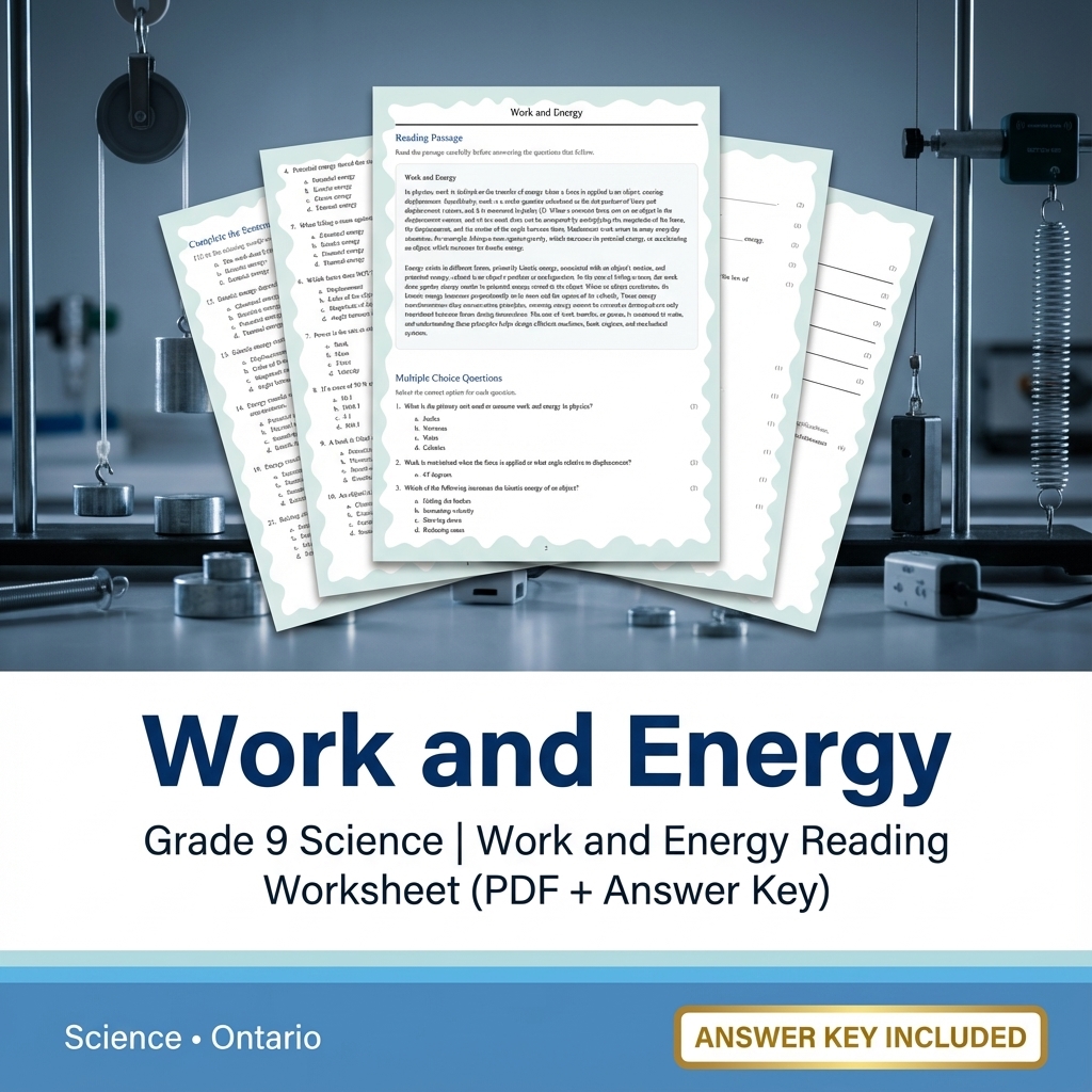 Grade 9 Science Bundle – Comprehensive NGSS-aligned Activities & Answer Keys — included worksheet 5