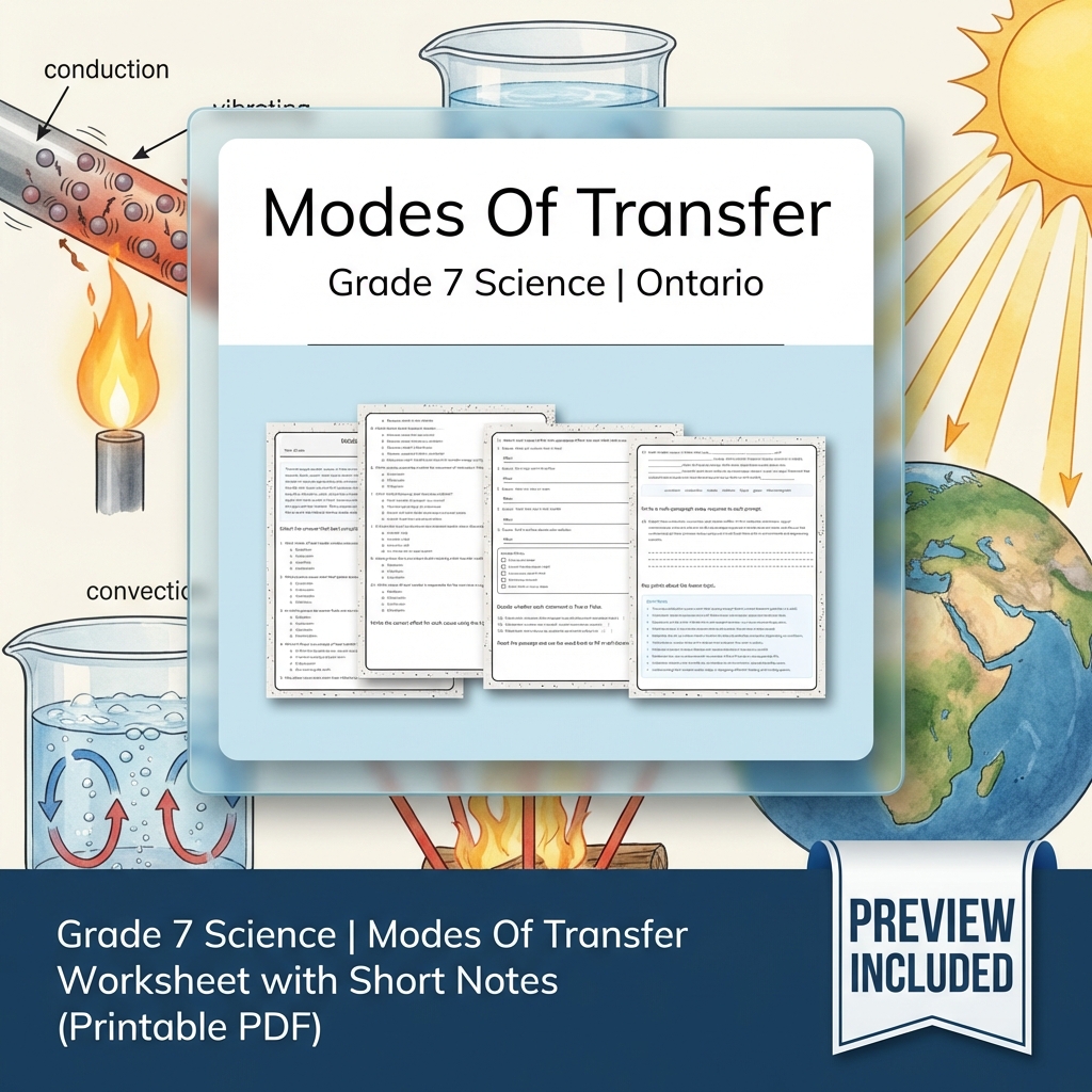 Grade 7 Science Full Year Bundle | Ecosystems & Heat Transfer — included worksheet 9