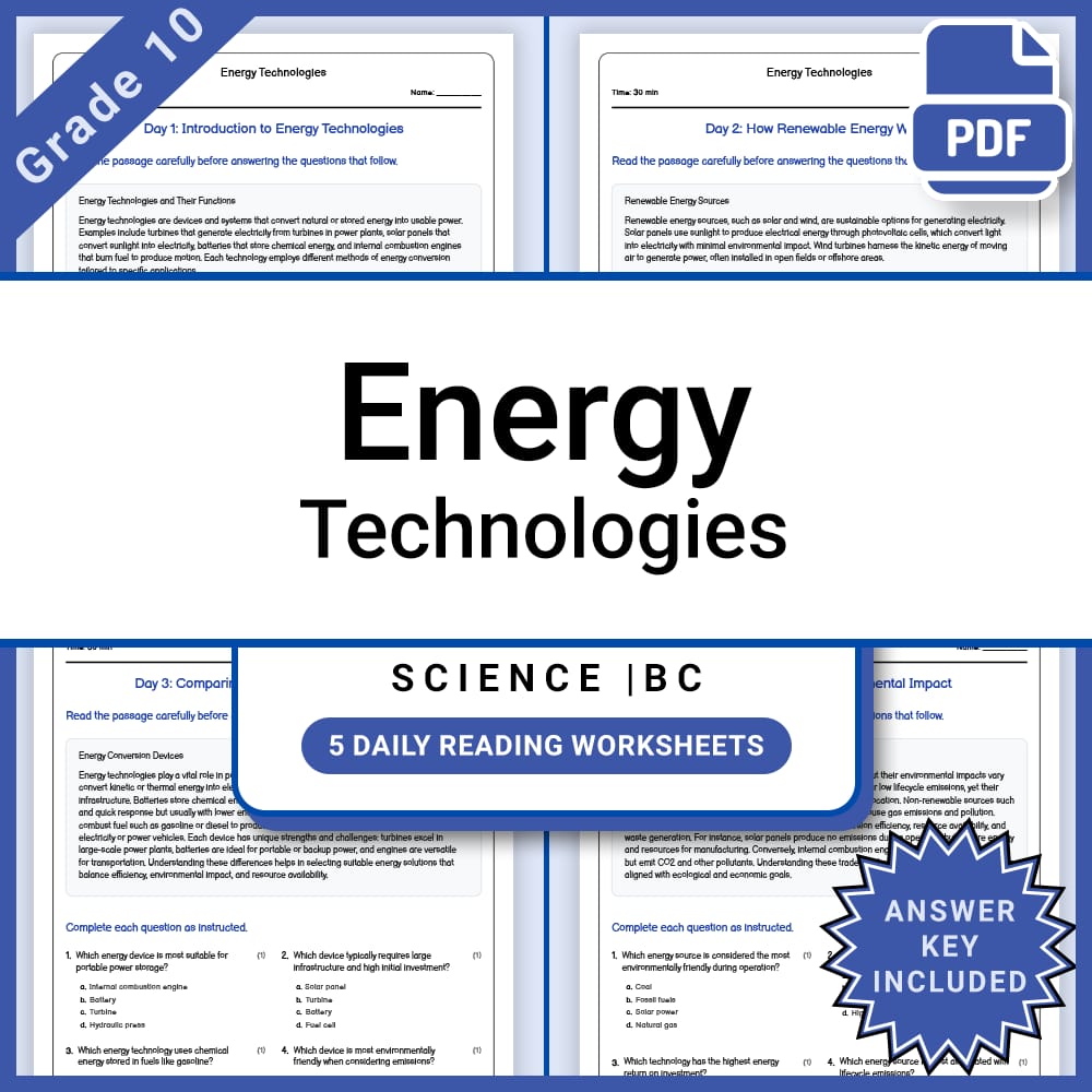 Grade 10 Science Full Year Curriculum Bundle | Physics, Genetics & Core Concepts — included worksheet 7