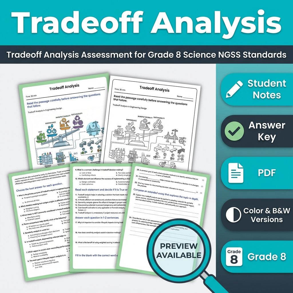 Grade 8 Science Full Year Bundle | NGSS Assessment Worksheets & Resources — included worksheet 3