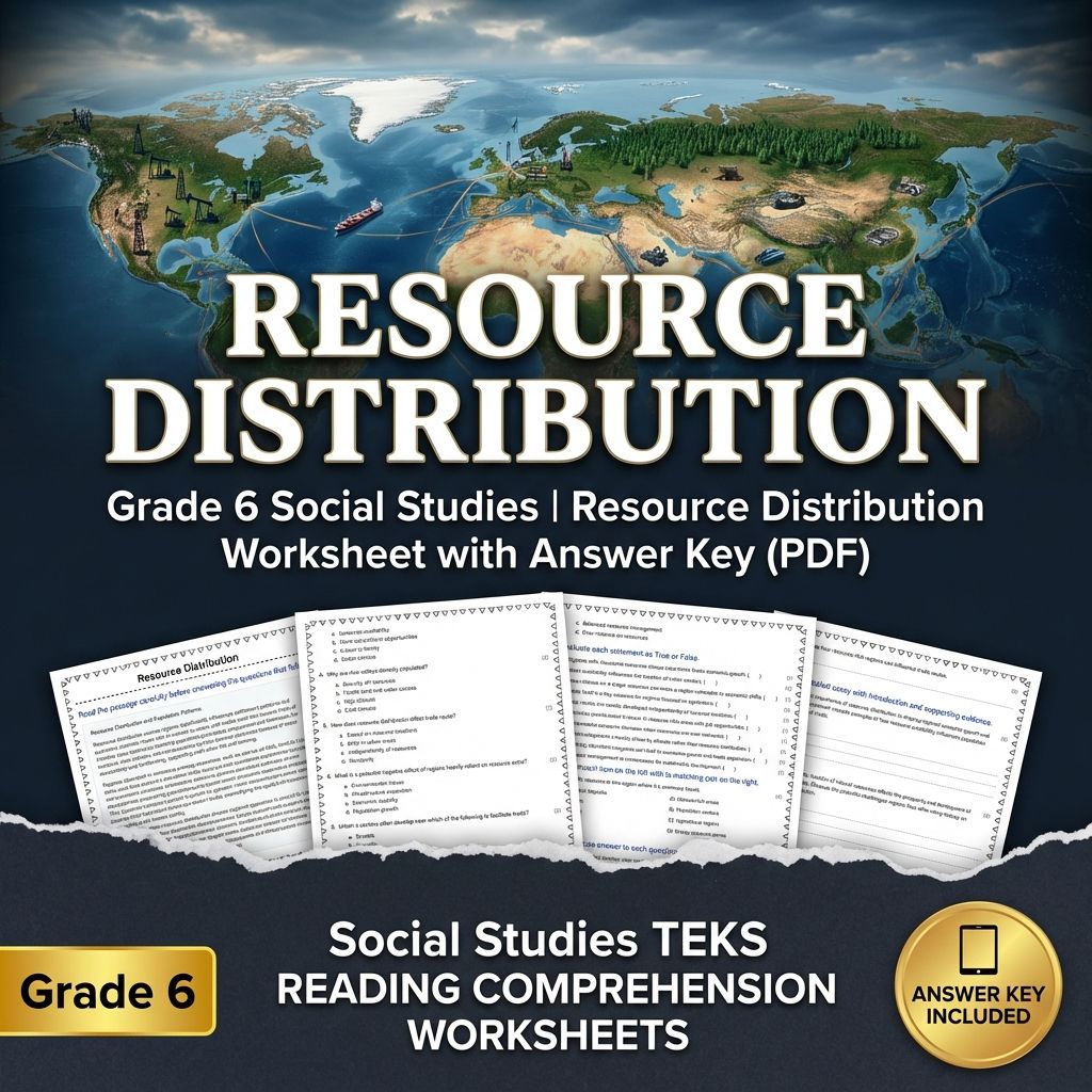 Grade 6 Social Studies Unit Bundle – Maps, Resources & Environmental Impact — included worksheet 1