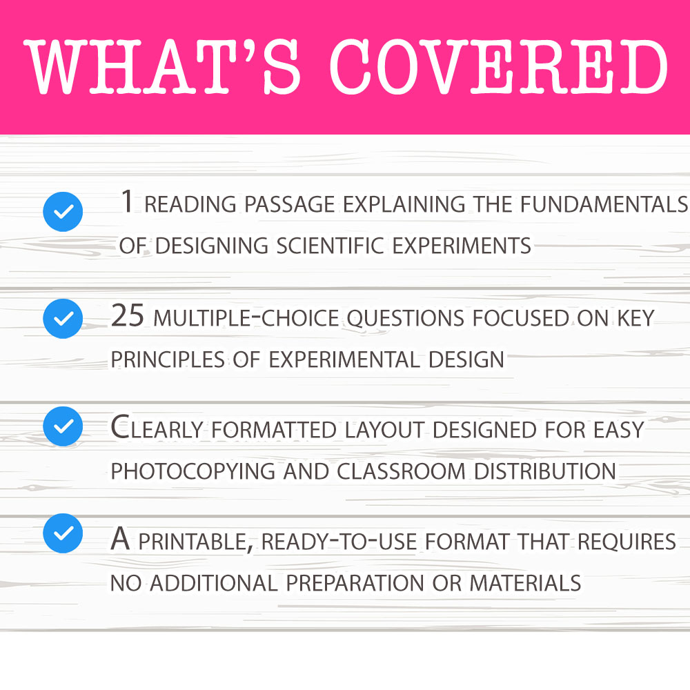 Grade 7 Science worksheet worksheet — Grade 7 Science — Design Principles in Scientific Experiments Worksheet for Mastery…