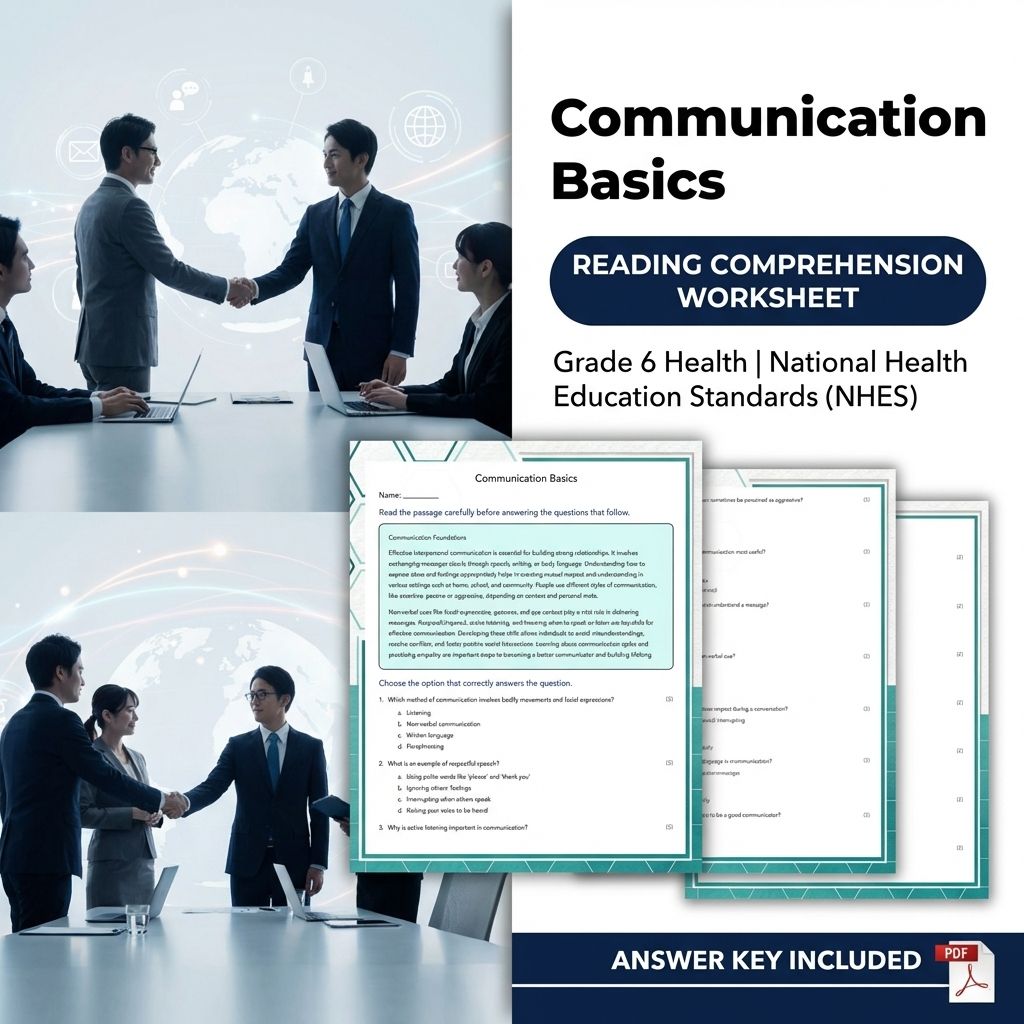 Grade 6 Health | Communication, Decision-Making & Disease Prevention Worksheets Bundle (Answer Key Included) — included worksheet 4