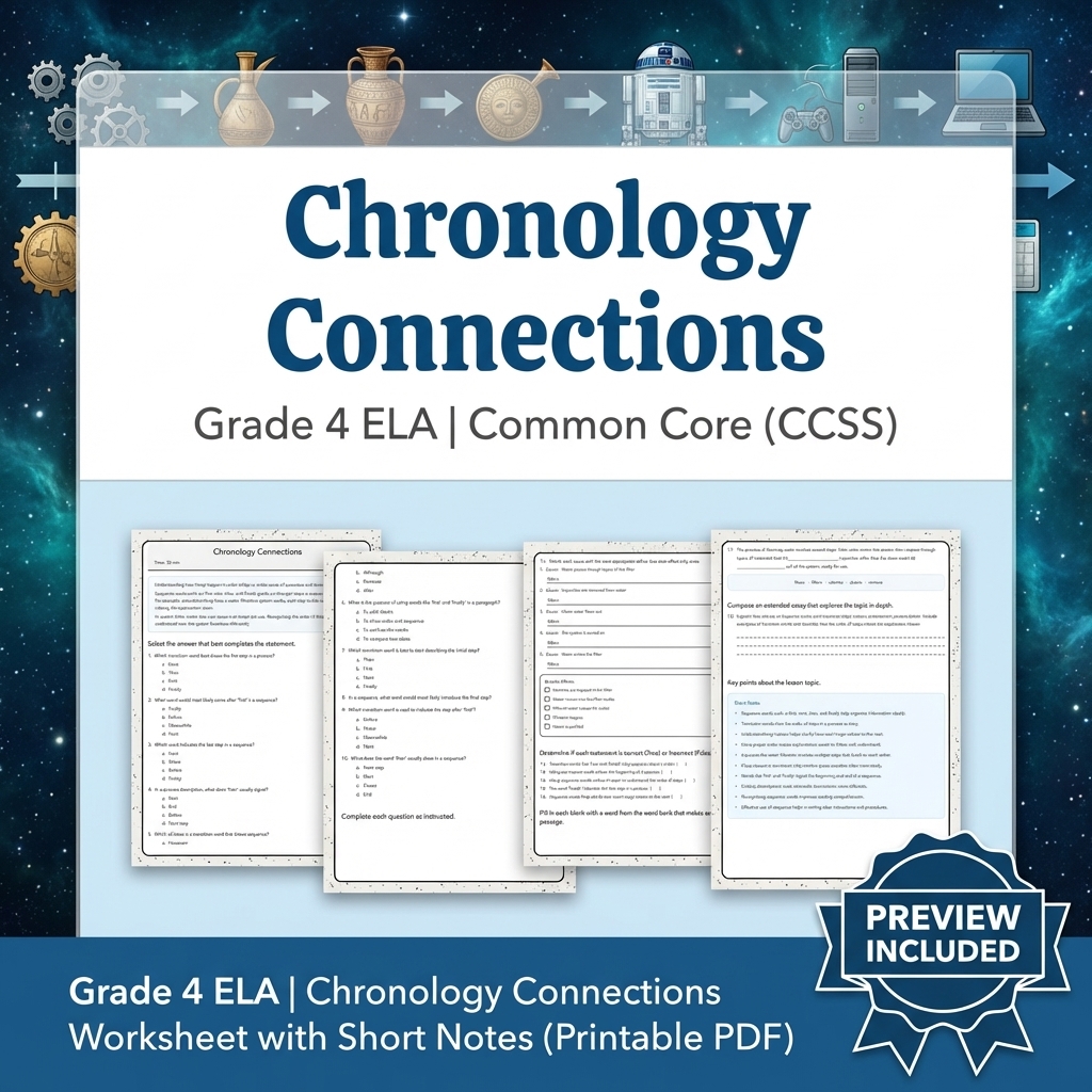 Grade 4 Text Evidence and Structure ELA Lesson Bundle Aligned to CCSS — included worksheet 3