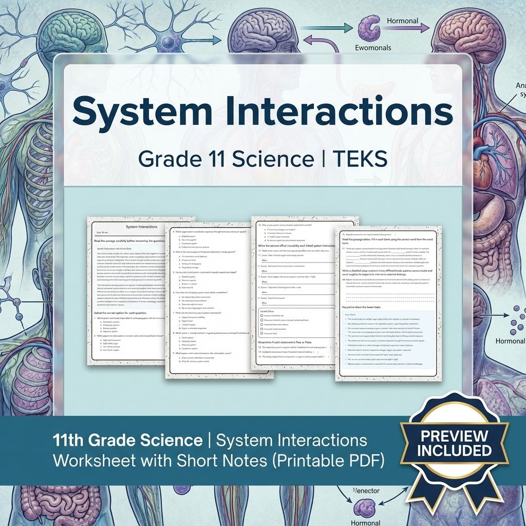 Grade 11 Science Worksheet Bundle | Genetics, Evolution & Human Body (PDF) — included worksheet 7