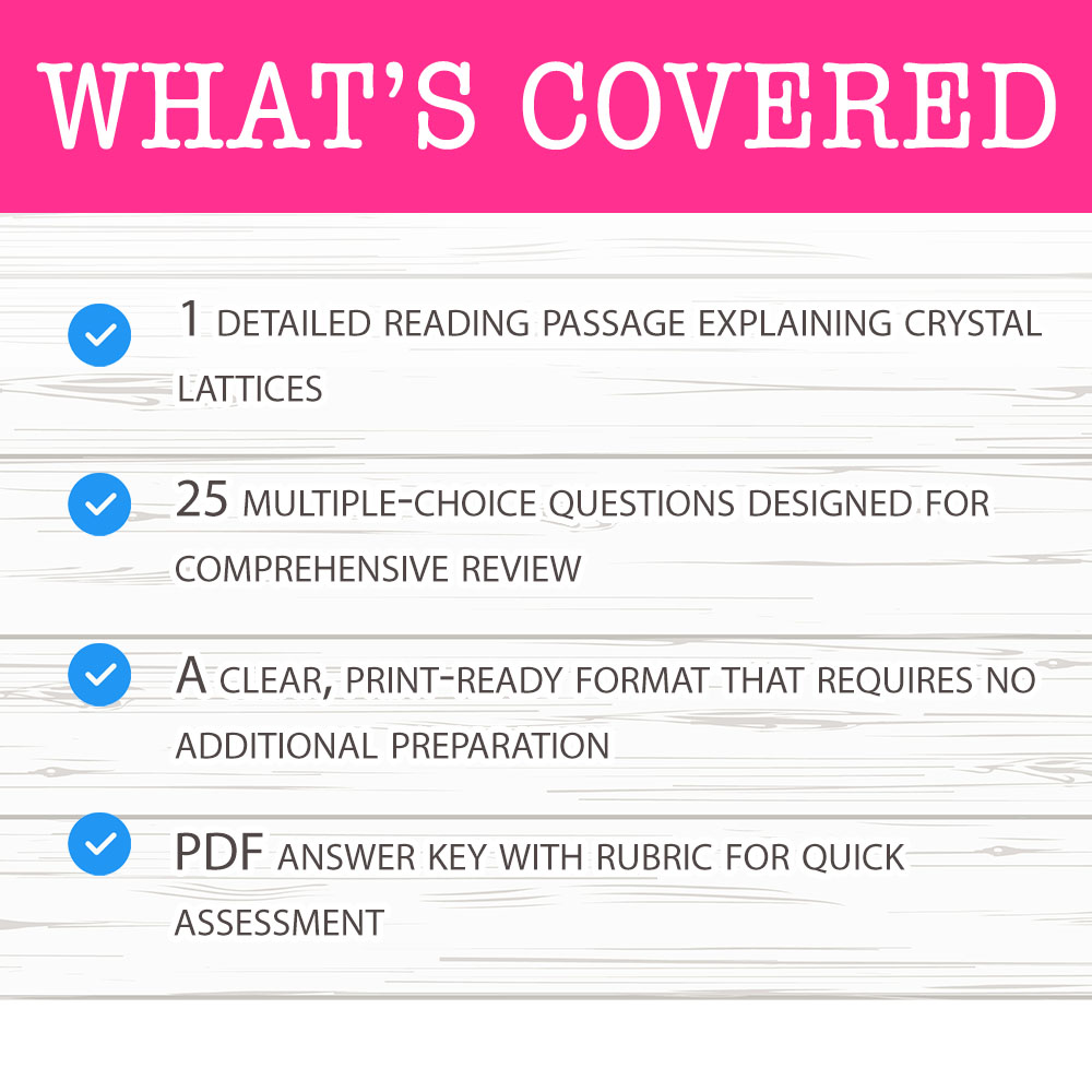 Grade 9 Science worksheet mcq paper worksheet — Grade 9 Science — Worksheet MCQ Paper for Mastering Crystal Lattices — page 2