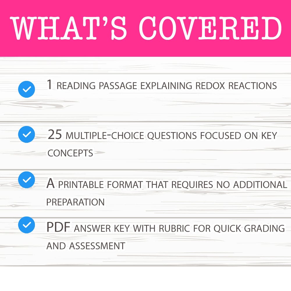 Grade 12 Science worksheet mcq paper worksheet — Grade 12 Science — Redox Processes Worksheet MCQ Paper for Mastery — page 2