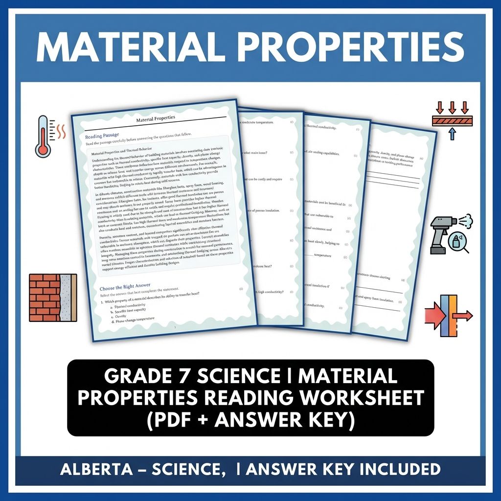 Grade 7 Science Worksheet Pack | Energy, Matter & Ecosystem Concepts — included worksheet 7