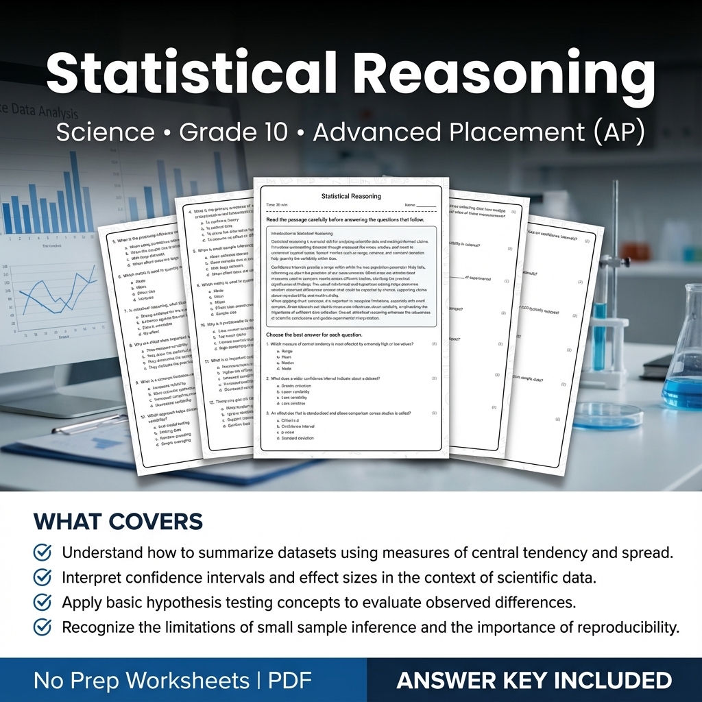 Grade 10 Science Worksheet Bundle – Physics, Biology & Earth Science PDF — included worksheet 9