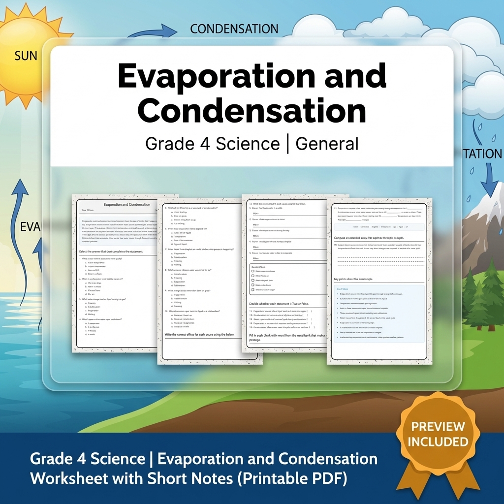 Grade 4 Science Lesson Group: Engaging Worksheets for Key Concepts — included worksheet 1