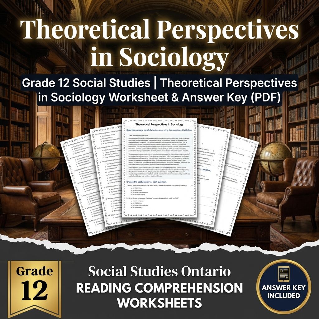 12 Social Studies | Theoretical Perspectives in Sociology Worksheet & Answer Key