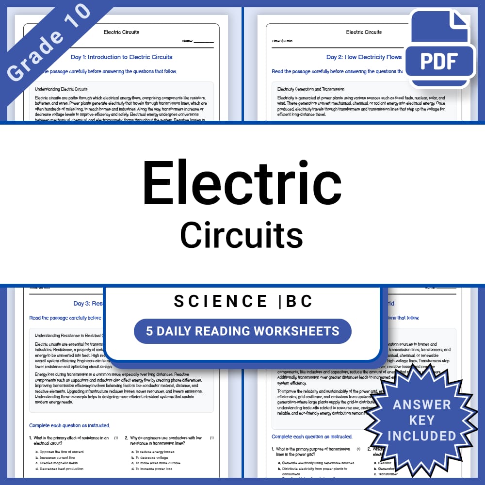 Grade 10 Science Full Year Curriculum Bundle | Physics, Genetics & Core Concepts — included worksheet 8