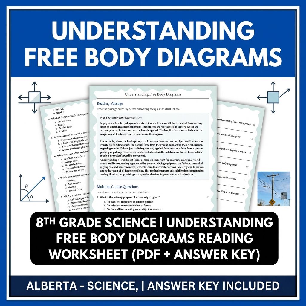 Grade 8 Science Bundle – Forces, Motion & Energy Worksheets (PDF & Answer Key) — included worksheet 2