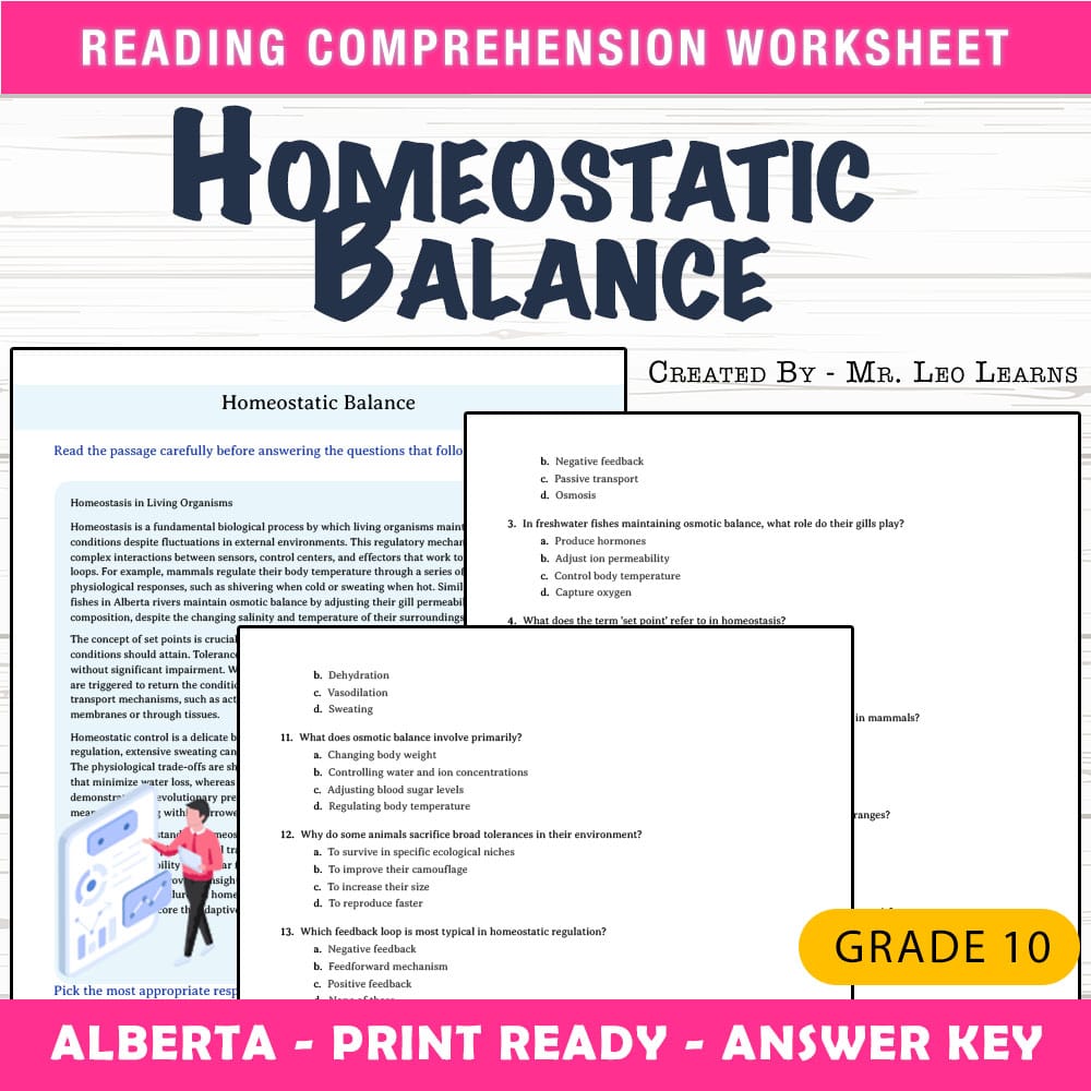 Grade 10 Science Cells and Systems Lesson Bundle | Alberta Curriculum — included worksheet 1