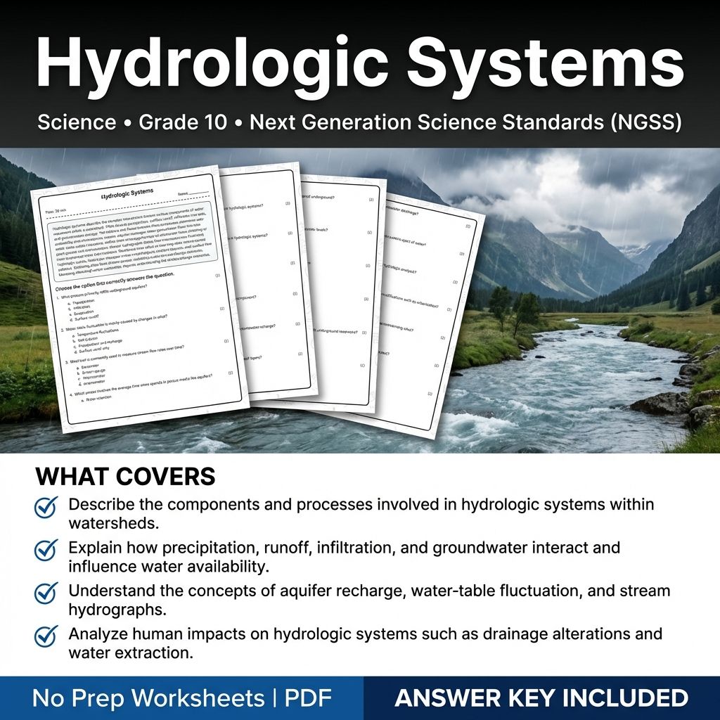 Grade 10 Science Worksheets Bundle | Environmental, Physics & Biology Topics — included worksheet 6