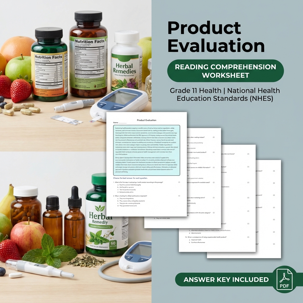 Grade 11 Health  Access to Valid Health Information & Services Worksheet Pack  — included worksheet 1