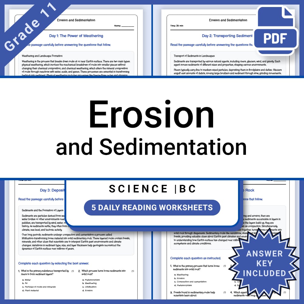 Grade 11 Science Full Year Bundle | Earth, Physics, and Core Concepts — included worksheet 5