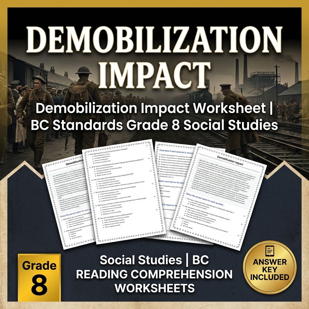 Grade 8 Social Studies | Wartime Pressures & Global Conflict Unit Bundle — included worksheet 1