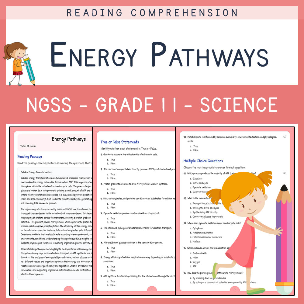 Grade 11 Science worksheet worksheet — Grade 11 Science | Energy Pathways Worksheet (Answer Key) Aligned with NGSS — page 1