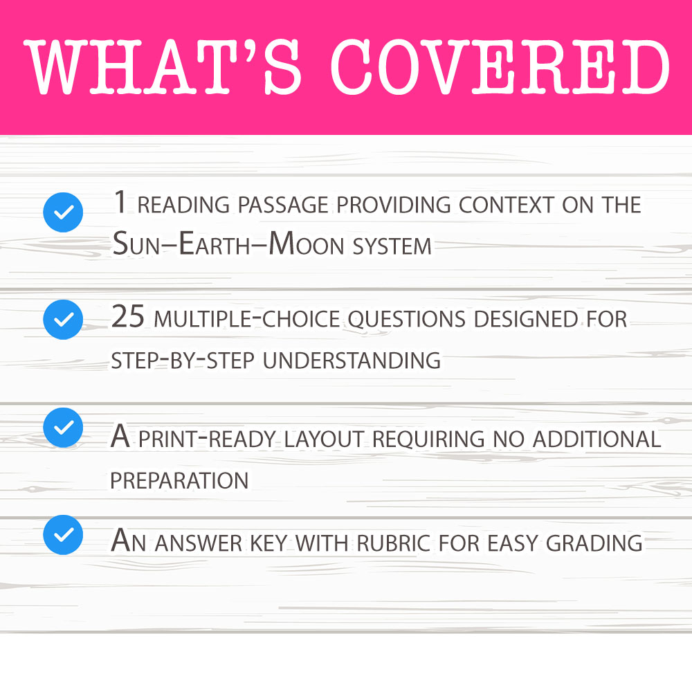 Grade 6 Science worksheet mcq paper worksheet — Grade 6 Science — Sun–Earth–Moon Worksheet MCQ Paper for Mastery — page 2