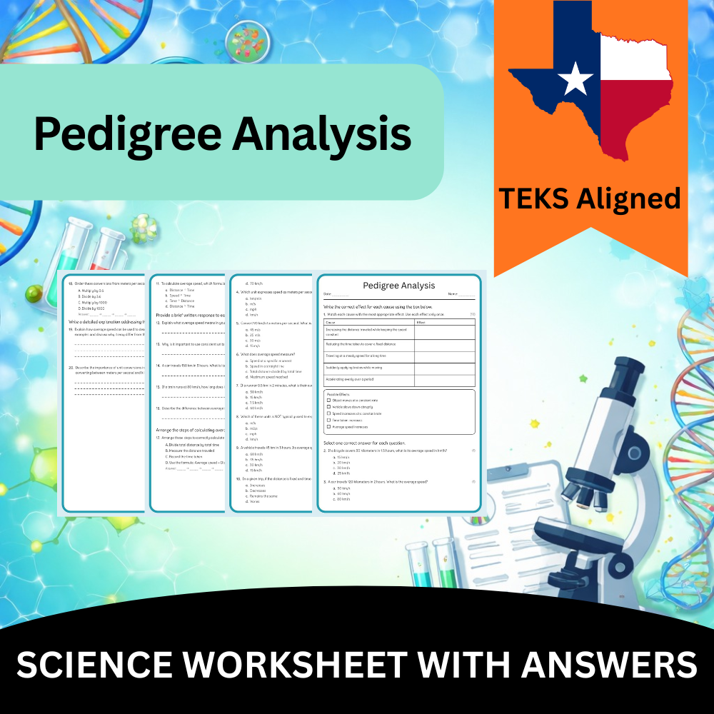 Grade 9 Science Genetics & Biotechnology Unit - TEKS - Aligned (Answer Keys) — included worksheet 3