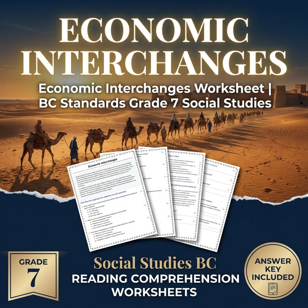 Economic Interchanges Worksheet | BC Standards Grade 7 Social Studies