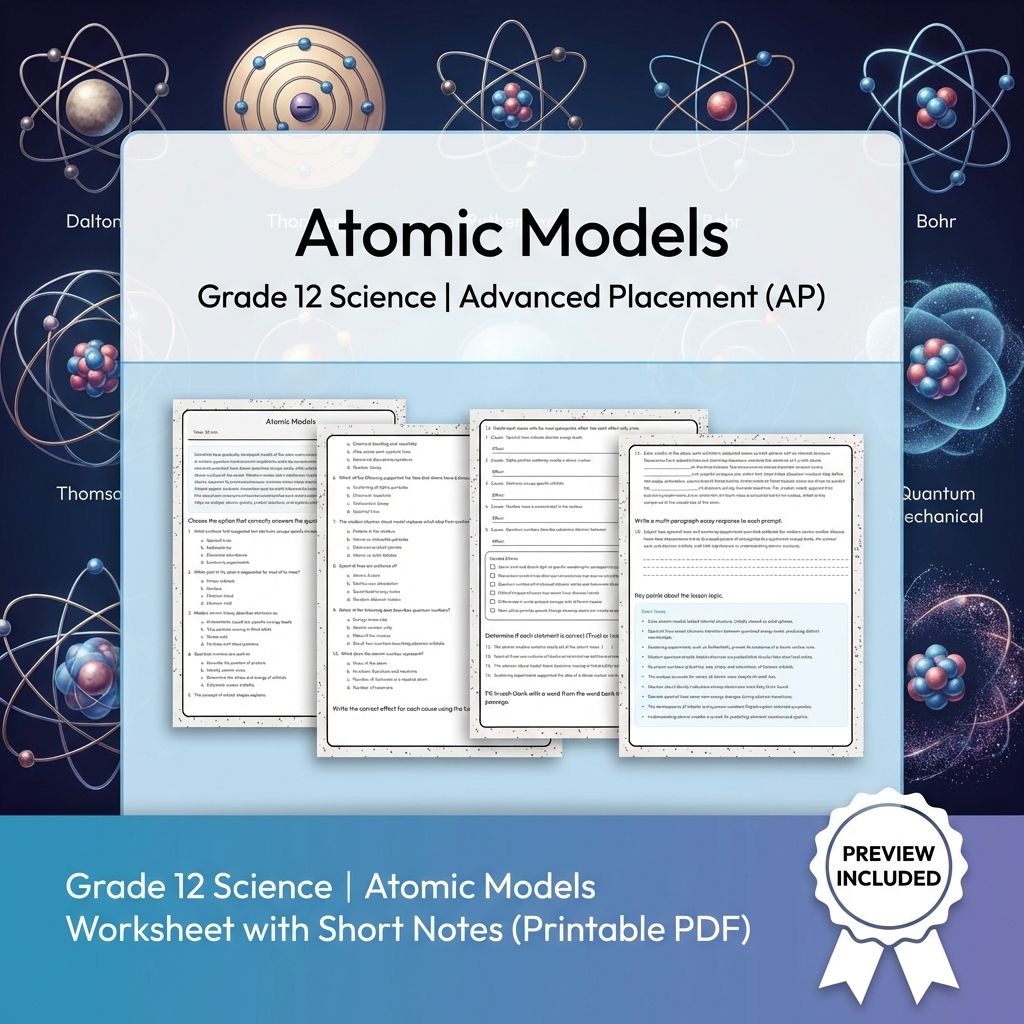 Grade 12 Science Worksheet Bundle – Physics & Biology Topics (PDF Collection) — included worksheet 8