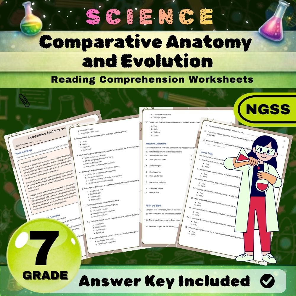 Grade 7 Science Worksheet Bundle | Earth & Space, Life, and Physical Science — included worksheet 6