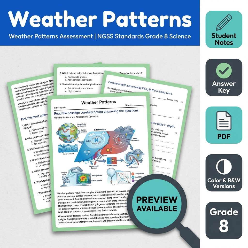 Grade 8 Science Mini Bundle – Earth's Systems & NGSS Standards-Aligned — included worksheet 1