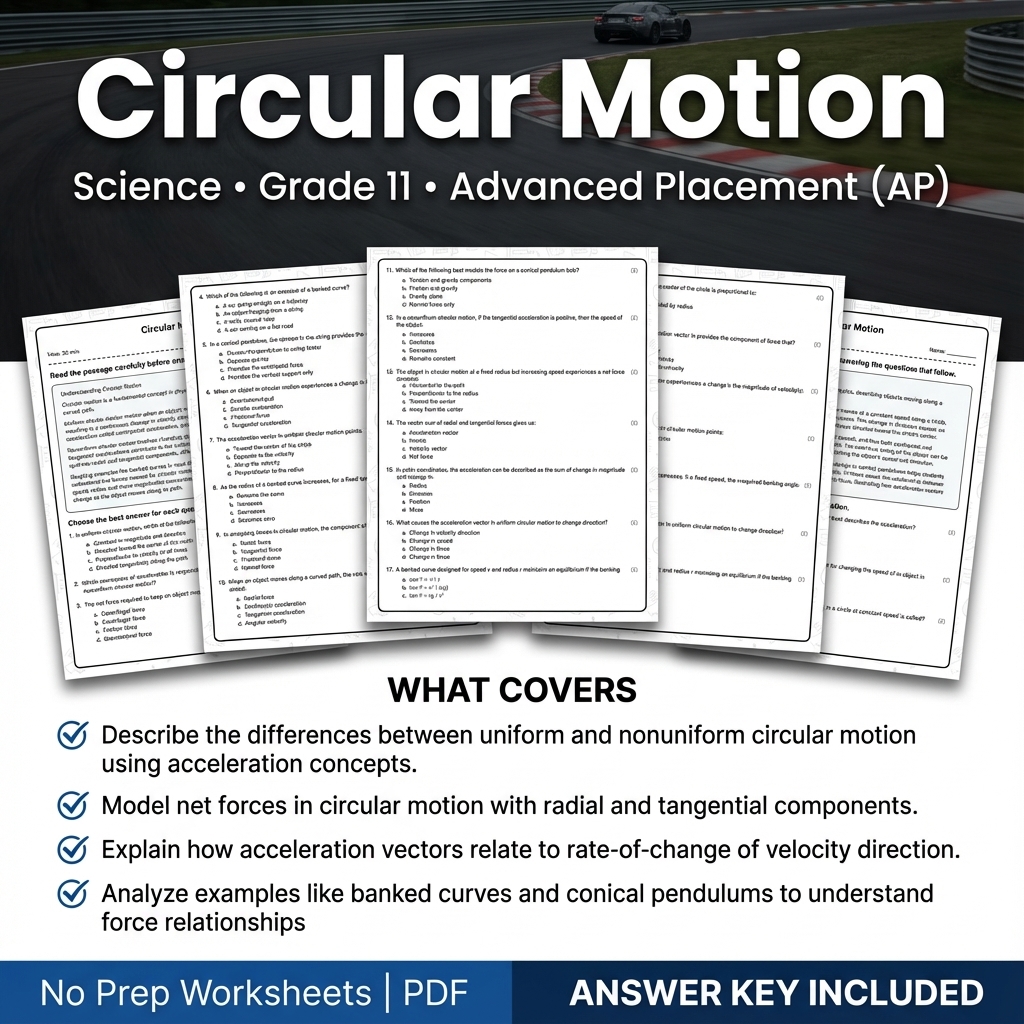 Grade 11 Science Worksheet Bundle | Earth's Systems, Chemistry & Physics — included worksheet 9