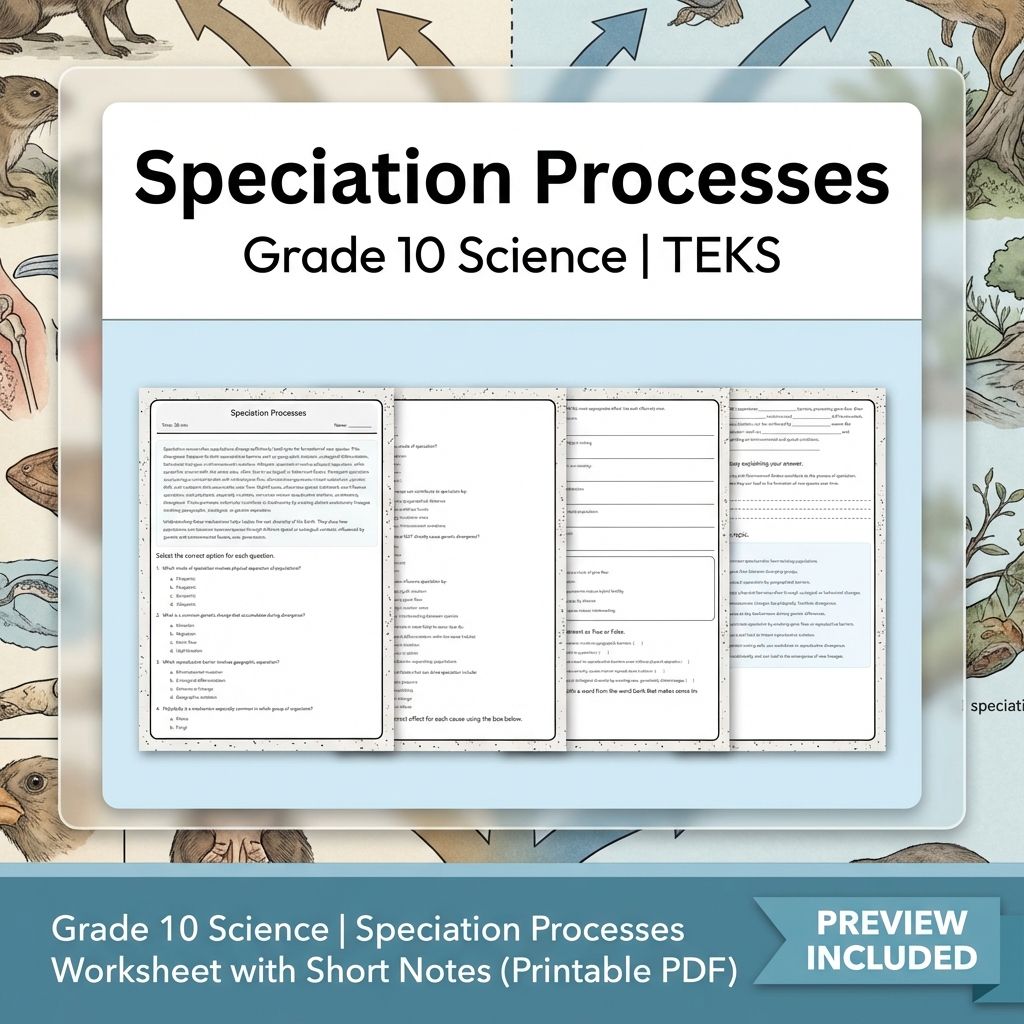 Grade 10 Science Worksheet Bundle – Genetics, Cell Biology & Ecology (PDF) — included worksheet 12