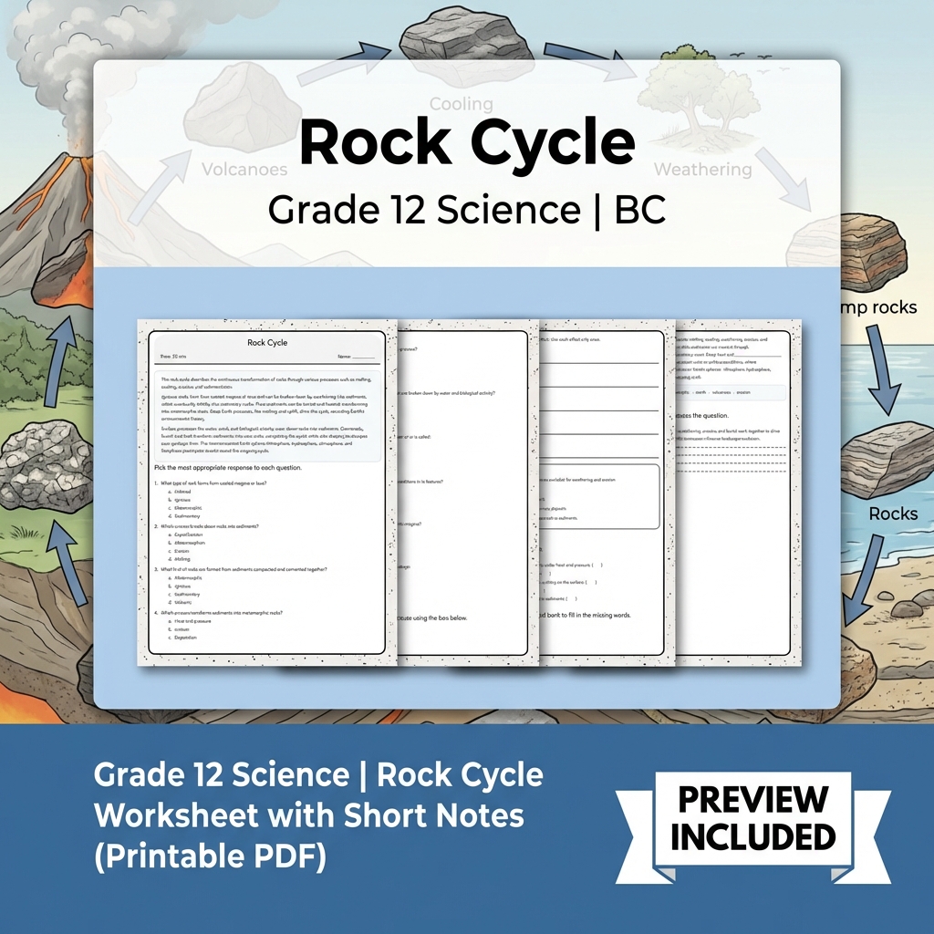 Grade 12 Science Full Year Bundle | Thermochemistry, Earth Systems, Genetics — included worksheet 6