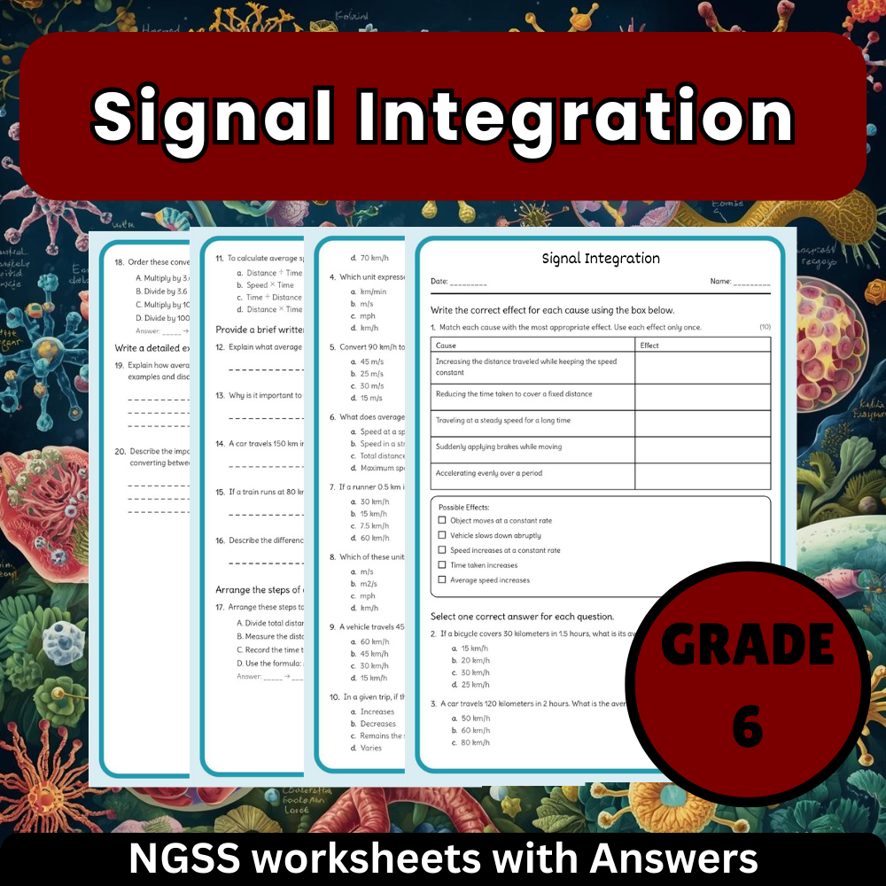 Grade 6 Science Worksheets Bundle- Resources for Earth, Space & Life - NGSS — included worksheet 6