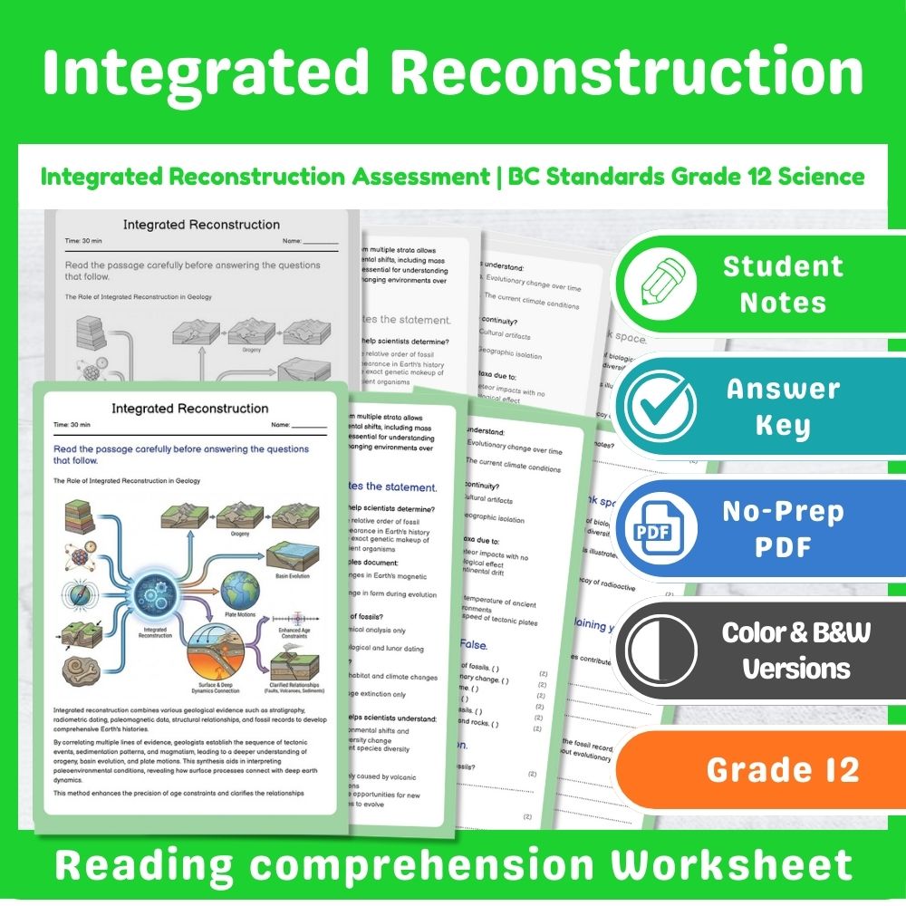 Grade 12 Science Mini Bundle – Plate Tectonics & Geoscience Assessment — included worksheet 6