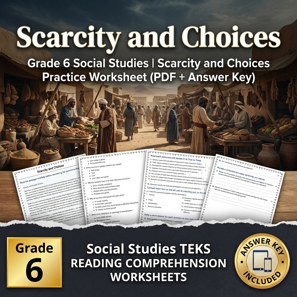 Grade 6 Social Studies | Scarcity and Choices Practice (PDF + Answer Key)